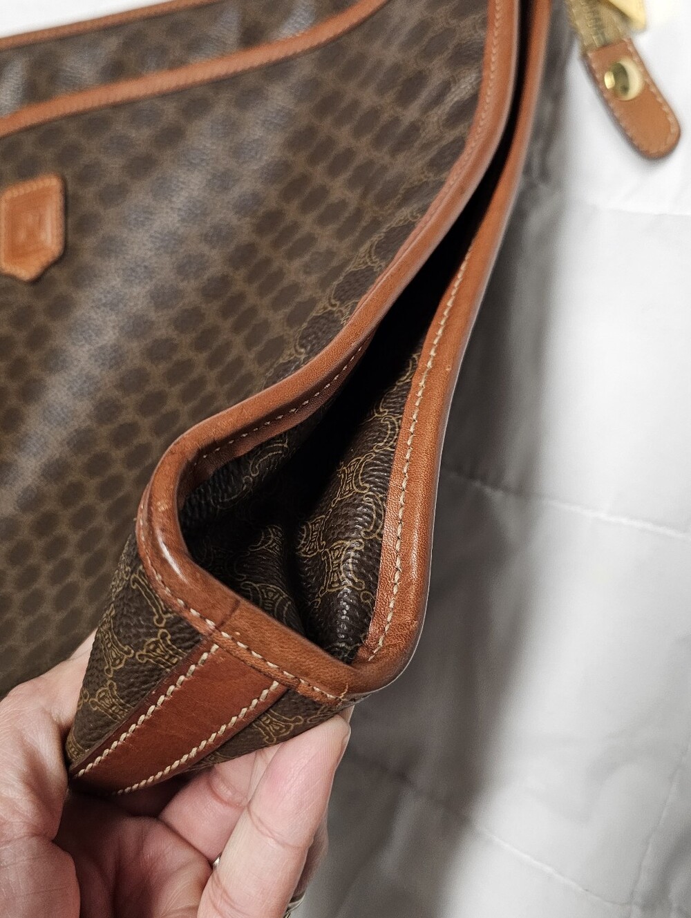 Celine Macadam Coated Canvas Clutch Bag - Picture 5 of 8